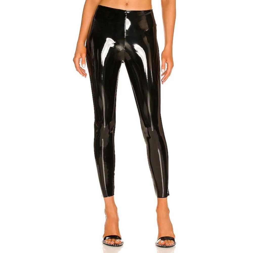 Commando Petite Faux Patent Leather Leggings in Black